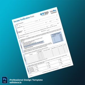 Editable United States Income Verification Letter Template (Word&PDF) Page Preview - EditDocs