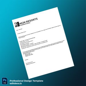 Editable United States MGM Resorts International Employment Verification Letter Template (Word&PDF) Page Preview - EditDocs