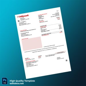 United States Minol USA Editable Utility Bill Template in Word and PDF formats