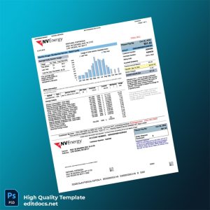 United States NV Energy Editable Electricity Bill Template in Word and PDF formats