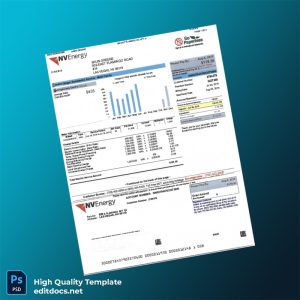 United States Nvenergy Editable Utility Bill Template in Word and PDF formats