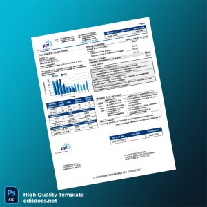 United States PPL Electric Utilities Editable Electricity Bill Template in Word and PDF formats