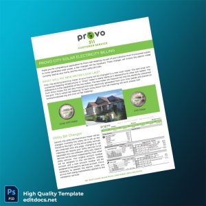 United States Provo Power Editable Net Metering Guide Template in Word and PDF formats