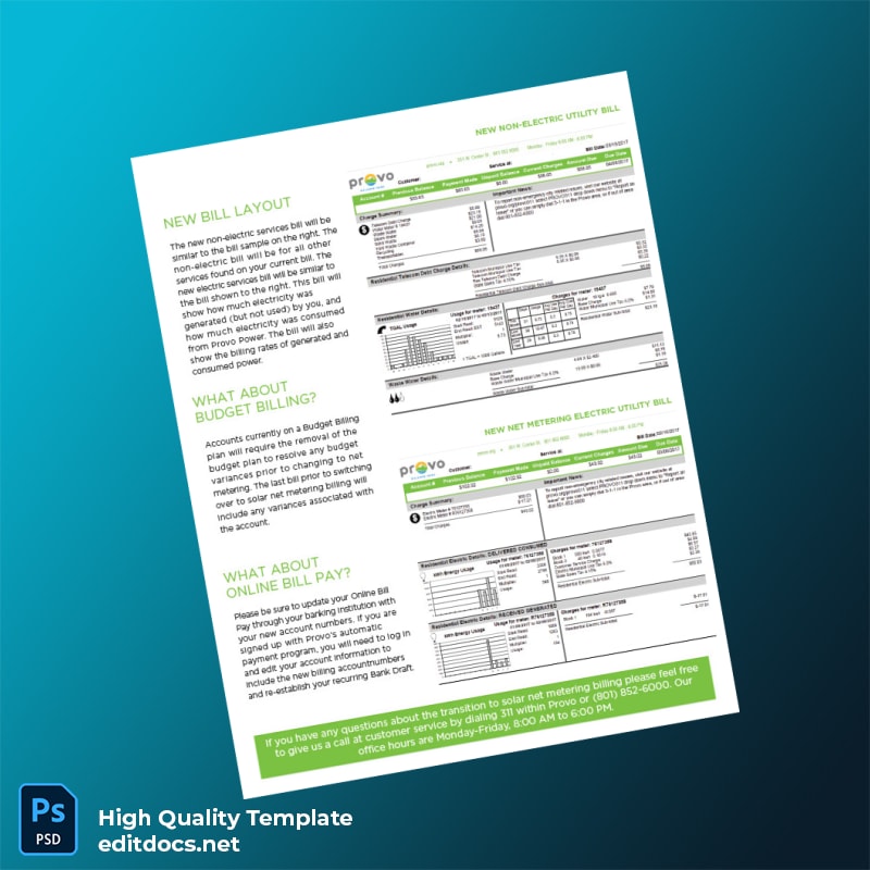 United States Provo Power Editable Net Metering Guide Template in Word and PDF formats page 2