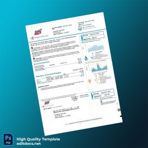 United States Sempra Energy Editable Utility Bill Template in Word and PDF formats