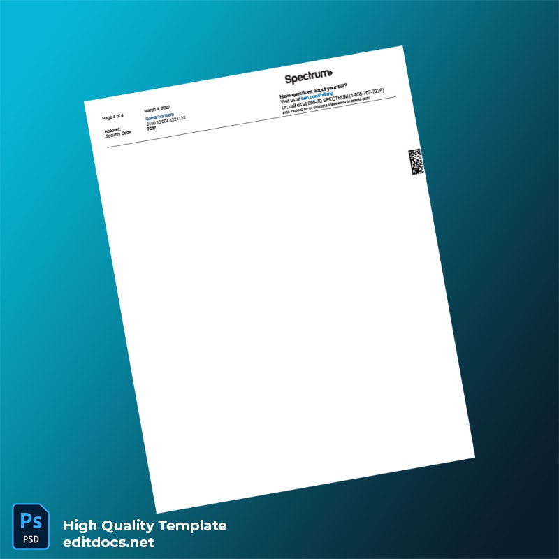 United States Spectrum Editable Bank Statement Template in Word and PDF formats page 4