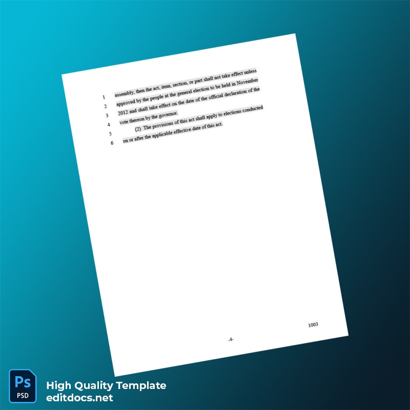 United States State Of Colorado Editable Bill Template in Word and PDF formats page 4