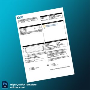 United States TXU Energy Editable Utility Bill Template in Word and PDF formats