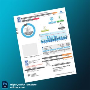 United States Tucson Water Editable Utility Bill Template in Word and PDF formats