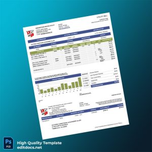 United States Wauwatosa Water Utility Editable Water Bill Template in Word and PDF formats