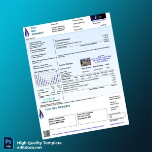 United States Your Gas Company Editable Gas Bill Template in Word and PDF formats