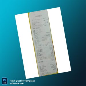 Unknown Editable Utility Bill Template in Word and PDF formats