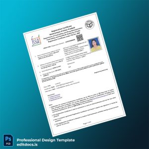 Editable Uttar Pradesh FSSAI Registration Certificate Template (Word&PDF) Page Preview - EditDocs