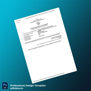 Editable Uttarakhand Labour Department Registration Certificate Template (Word&PDF) Page Preview - EditDocs