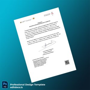 Editable Venezuela National Institute of Prevention Health and Occupational Safety Registration Certificate Template in Word and PDF form Page Preview - EditDocs