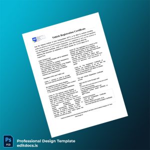 Editable Venezuela National Land Transportation Vehicle Registration Certificate Template (Word&PDF) Page Preview - EditDocs