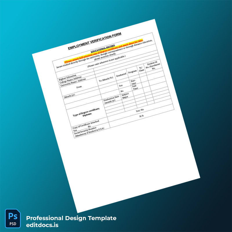 Editable Vibrant Employment Verification Letter Template in Word and PDF formats page 2 Page Preview - EditDocs