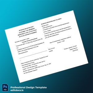Editable Vietnam Business Registration Certificate Template (Word&PDF) Page Preview - EditDocs