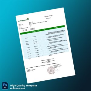 Vietnam Vietcombank Account Statement Template in Word and PDF formats