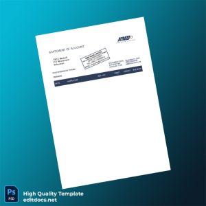 Zimbabwe NMB Bank Statement Template in Word and PDF formats