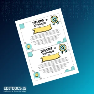 Editable Argentina Diploma of Adventurer Template Page Preview - EditDocs