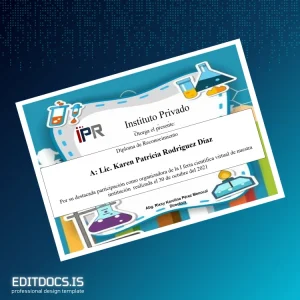 Editable Argentina Instituto Privado Diploma Template Page Preview - EditDocs