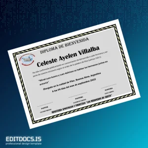 Editable Argentina Ministry Apostolic and Prophetic _The Missionaries of Christ_ Welcome Diploma Page Preview - EditDocs