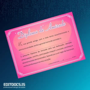 Editable Brazil Campina Grande do Sul Friendship Diploma Template Page Preview - EditDocs