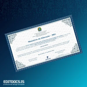 Editable Brazil Celso Sukow da Fonseca Federal Institute of Education Technology Technologist Degree in Tourism Template Page Preview - EditDocs