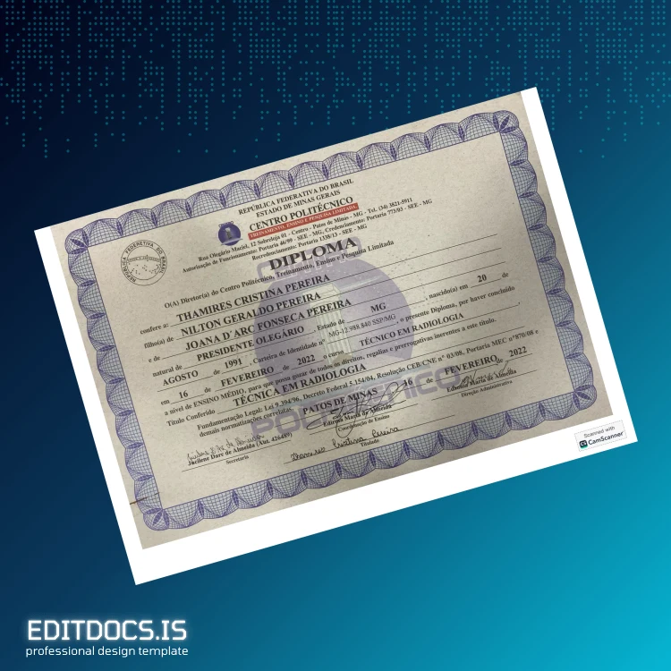 Editable Brazil Centro Politécnico Técnico em Radiologia Template Page Preview - EditDocs