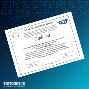 Editable Brazil Centro de Qualificação Técnica Technical High School Diploma in Mechanics Page Preview - EditDocs