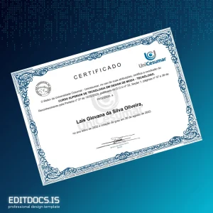 Editable Brazil Cesumar University Technologist Diploma in Fashion Design Page Preview - EditDocs