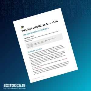 Editable Brazil Digital Diploma Template Page Preview - EditDocs