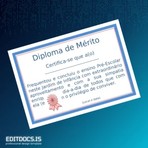 Editable Brazil Educational Institution Diploma of Merit Template Page Preview - EditDocs