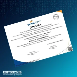 Editable Brazil Escola de Educação Profissional Senac Rio Grande do Sul Technical Diploma in Logistics Page Preview - EditDocs