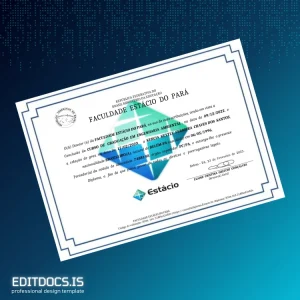 Editable Brazil Estácio University Bachelor of Environmental Engineering Template Page Preview - EditDocs