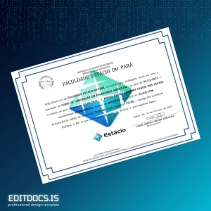 Editable Brazil Estácio de Sá College Bachelor of Engineering in Environmental Engineering Template Page Preview - EditDocs