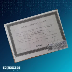 Editable Brazil Estácio de Sá University Bachelor of Law Template Page Preview - EditDocs