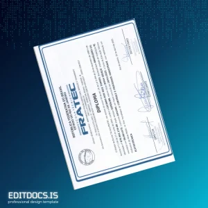 Editable Brazil FRATEC Diploma in Electrical Engineering Template Page Preview - EditDocs