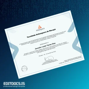 Editable Brazil Faculdade Anhanguera de Macapá Nursing Diploma Page Preview - EditDocs