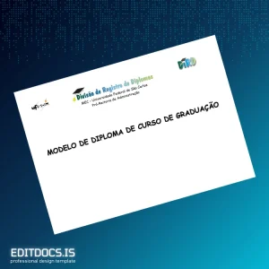 Editable Brazil Federal University Bachelor Degree Template Page Preview - EditDocs