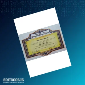 Editable Brazil Federal University of Paraná Diploma in Veterinary Medicine Template Page Preview - EditDocs