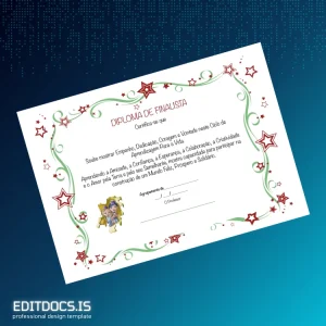 Editable Brazil Finalist Diploma Template Page Preview - EditDocs