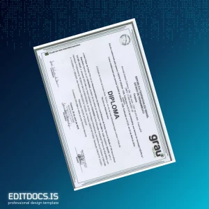 Editable Brazil Grau Técnico Technical Diploma Template Page Preview - EditDocs