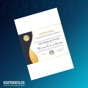 Editable Brazil Instituto Educacional Videira Master of Arts in Ecclesiastical Theology Template Page Preview - EditDocs