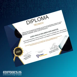 Editable Brazil Integral Treinamentos Technical Diploma in Electrotechnics Template Page Preview - EditDocs