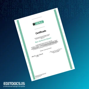 Editable Brazil SENAI School of Professional Education Electrician in Distribution Networks Template Page Preview - EditDocs