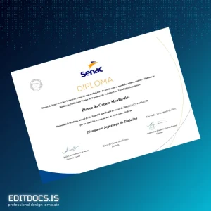 Editable Brazil Senac São Paulo Technical Certificate in Work Safety Template Page Preview - EditDocs