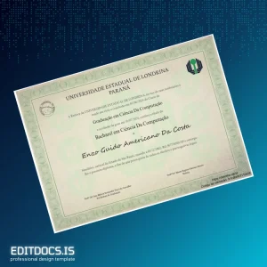 Editable Brazil State University of Londrina Bachelor of Science in Computer Science Template Page Preview - EditDocs