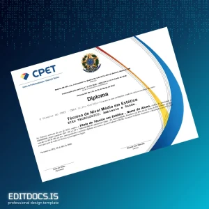 Editable Brazil Technical Institute Diploma in Aesthetics Template Page Preview - EditDocs